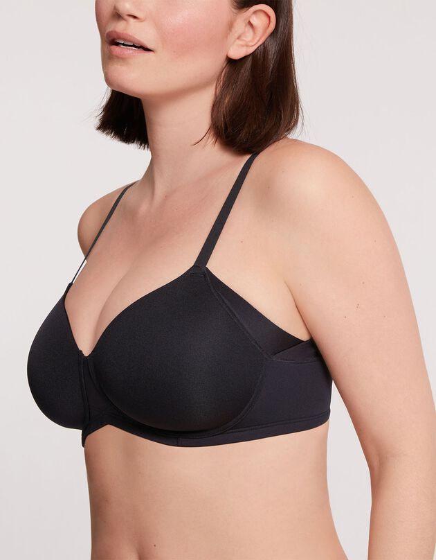 Soutien-gorge foulard coques Just Smooth - sans armatures (noir)