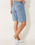 Bermuda denim ceinture maille (bleached)