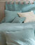 Tête de lit unie coton style boutis Cassandre (vert)