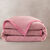 Couverture pure laine d'agneau m&eacute;rinos (vieux rose)
