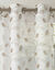 Panneau voilage motif petites feuilles - finition oeillets (taupe)