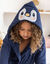 Peignoir de bain enfant Pingouin à capuche (bleu)