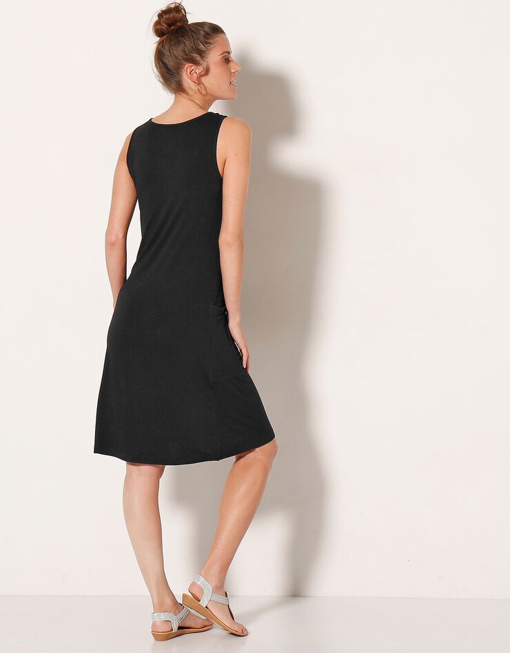 Robe "tee-shirt" sans manches unie (noir) Robe "tee-shirt" sans manches unie (noir)