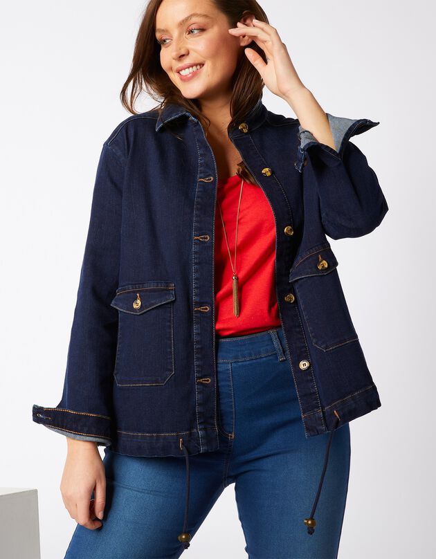 Veste boutonnée en denim stone (stone) Veste boutonnée en denim stone (stone)