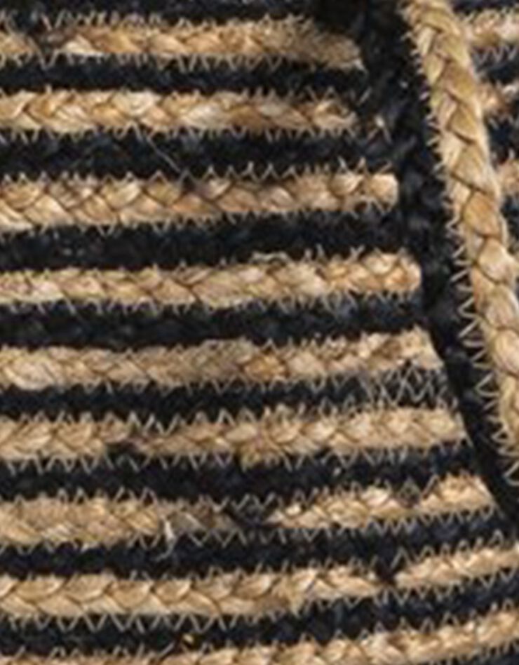 Panier de rangement Zebu en jute rayé noir/naturel (naturel/noir) Panier de rangement Zebu en jute rayé noir/naturel (naturel/noir)