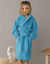 Peignoir enfant éponge à capuche personnalisable  (turquoise)