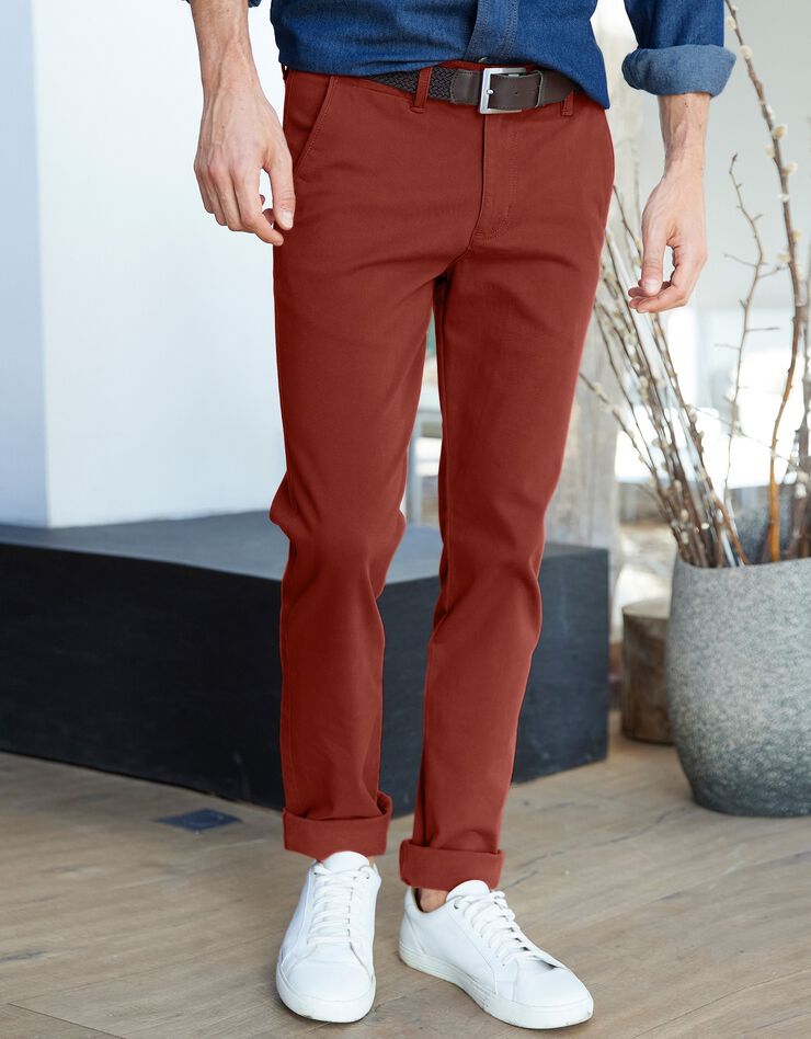Pantalon chino toile gabardine (brique) Pantalon chino toile gabardine (brique)
