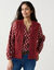 Gilet sans manches, maille fantaisie en laine m&eacute;lang&eacute;e (terracotta)