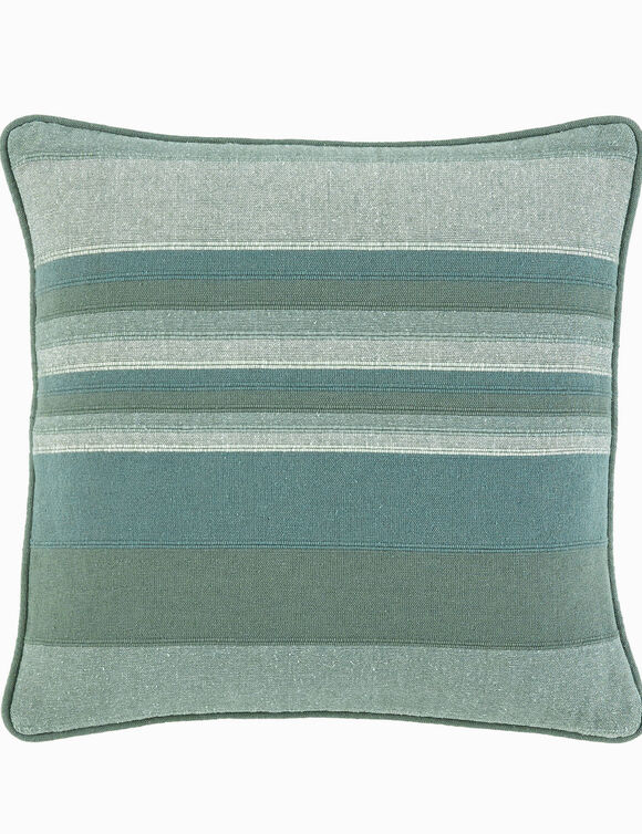 Housse coussin multicolore coton tissage artisanal - lot de 2 (eucalyptus)
