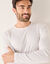 T-shirt sous-vêtement homme ras de cou manches longues (blanc)