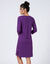 Chemise de nuit courte manches longues imprim&eacute; &laquo; naturel &raquo; (violet)