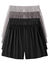 Caleçon flottant ouvert uni - lot de 4 (noir + gris)