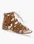 Sandales spartiates à strass (beige)