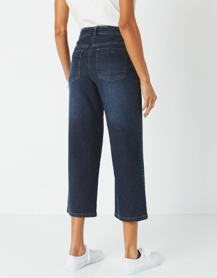 Jean large raccourci coupe stretch, spécial petites (dark blue) Jean large raccourci coupe stretch, spécial petites (dark blue)