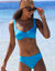 Bas de maillot de bain forme midi uni Solaro (turquoise)