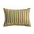 Coussin rectangulaire rayé (naturel / orange / vert)