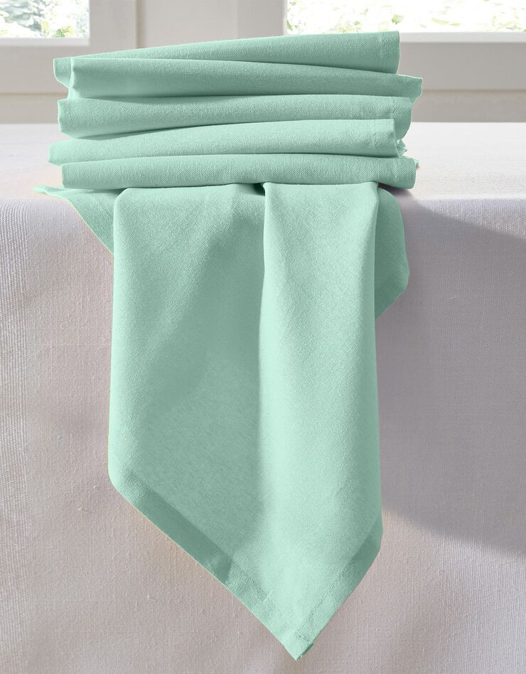Serviette de table unie - lot de 6 (lagon)