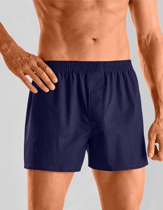 Caleçon flottants unis - lot de 3 (bleu + gris + marine)