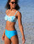 Bas de maillot de bain taille haute uni Solaro (turquoise)