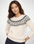 Pull jacquard  (&eacute;cru / noir)