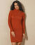 Robe pull maille torsadée (orange foncé)