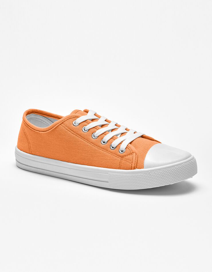 Tennis toile lacées souples bout caoutchouc (orange) Tennis toile lacées souples bout caoutchouc (orange)