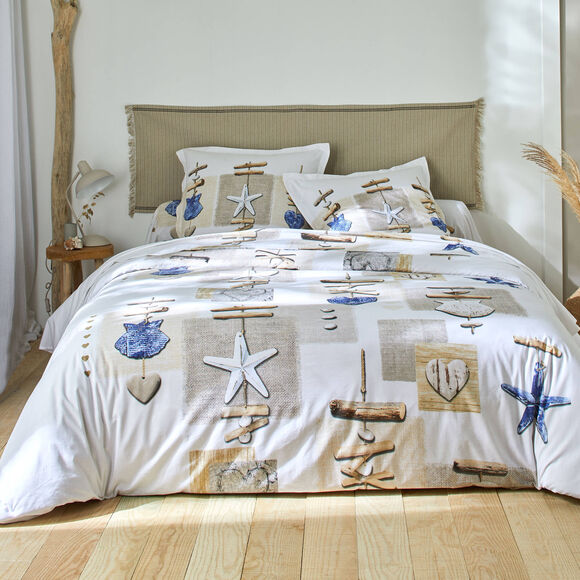 Linge de lit Lacanau - coton 57 fils/cm&sup2; (blanc)