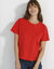T-shirt "loose" en coton, uni (coquelicot)