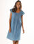Robe jean macramé (bleached)