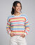 Pull fantaisie rayures multicolores (multicolore)