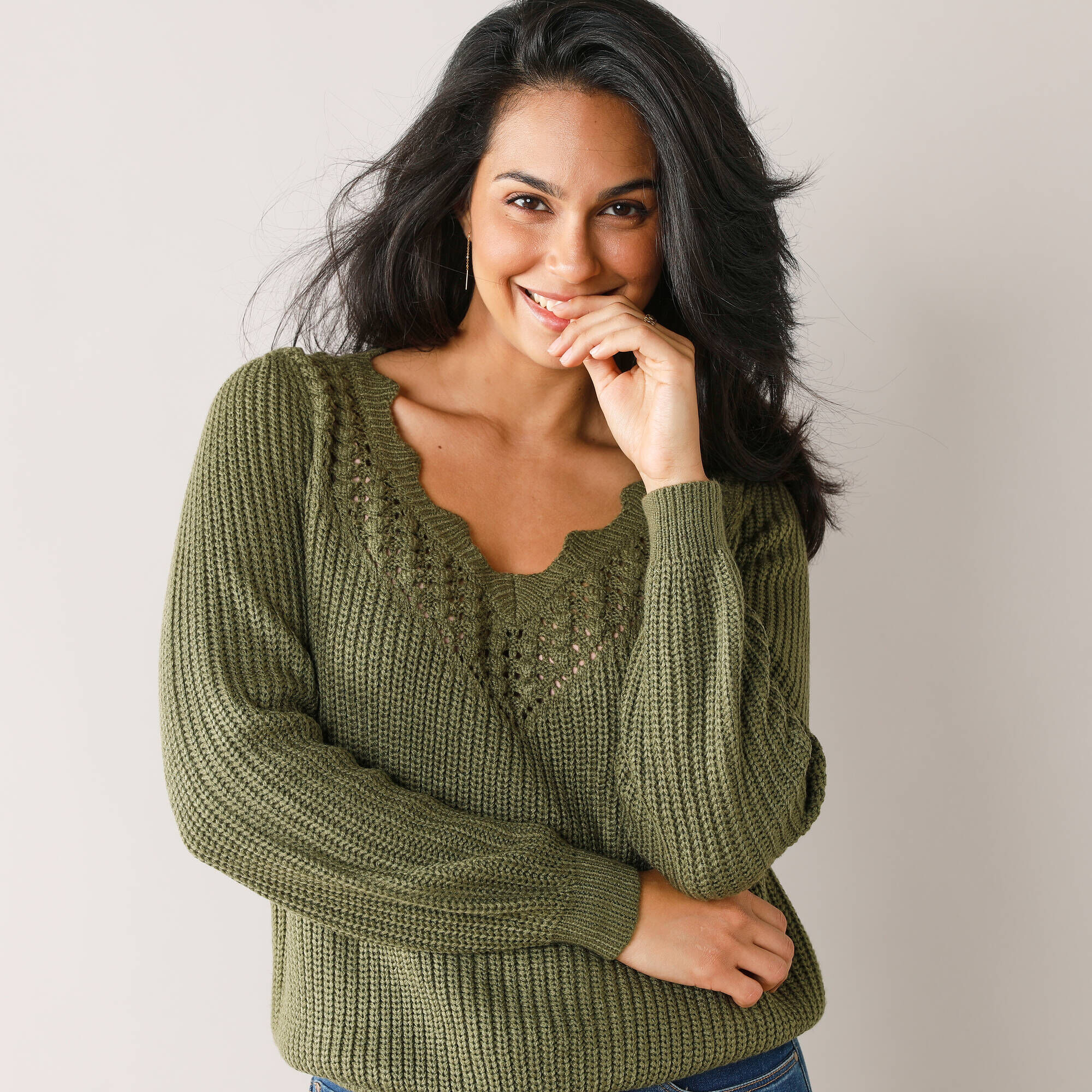 Haut Femme Soirée Noir Maille Perlée - Taille 10 - Occasion Très Bon état