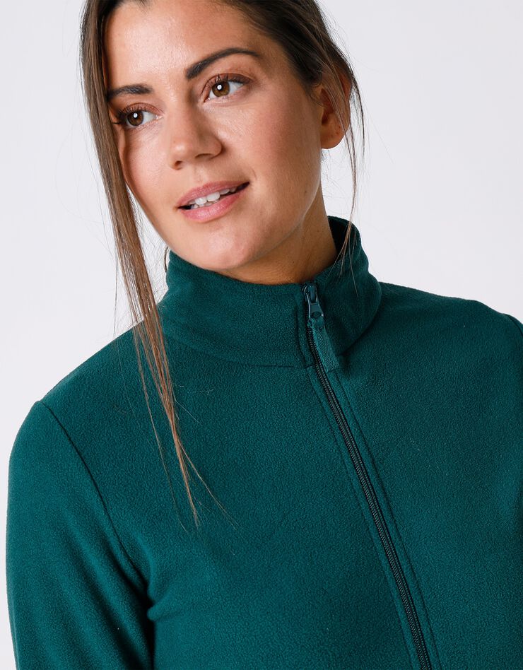 Veste polaire zippée manches longues (vert émeraude) Veste polaire zippée manches longues (vert émeraude)
