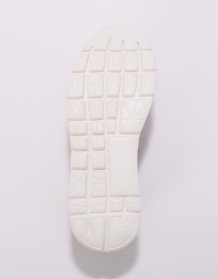 Babies de marche légères scratchées, cuir (beige)