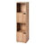 Meuble de rangement STAVRA – 4 cases, 2 portes (naturel)