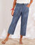 Pantacourt large en denim (bleached)