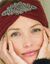 Headband en maille avec bijou (bordeaux)