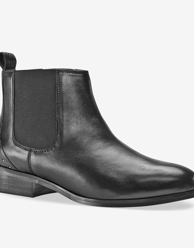 Chelsea boots à clous en cuir (noir)