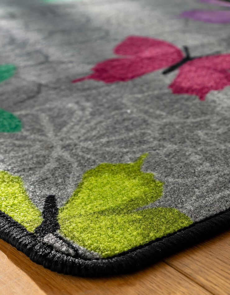 Tapis cuisine imprimé papillons (gris) Tapis cuisine imprimé papillons (gris)