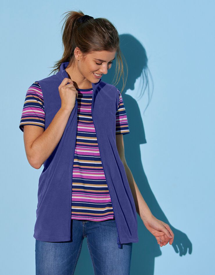 Veste polaire zippée sans manches (indigo) Veste polaire zippée sans manches (indigo)