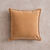 Coussin encadrement brod&eacute; Folk (caramel / naturel)