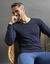 Tee-shirt sous-vêtement homme col V manches longues chaleur modérée - lot de 2 (marine)