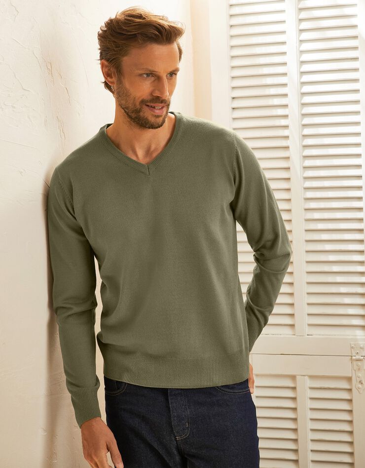 Pull uni col V (vert)