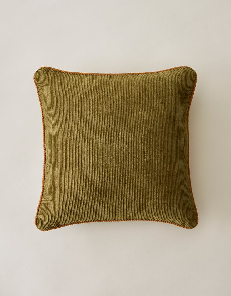 Housse de coussin en velours côtelé Savana - lot de 2 (kaki) Housse de coussin en velours côtelé Savana - lot de 2 (kaki)