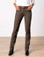 Pantalon droit gainant - grande stature entrej. 78 cm (marron)