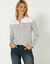 Polo rayé maille jersey (kaki / blanc cassé)
