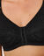 Soutien-gorge grand maintien ouvert devant, spécial "poitrine lourde" -  sans armatures (noir)