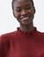 Pull col montant, finition frisotti (rouge fonc&eacute;)