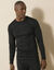 Tee-shirt sous-vêtement homme  col rond manches longues chaleur intense - lot de 2 (noir)