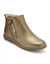 Boots double fermeture zippée, semelle confort amovible (mordoré)