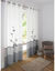 Rideau panneau voile motif orchidée finition oeillets (gris)